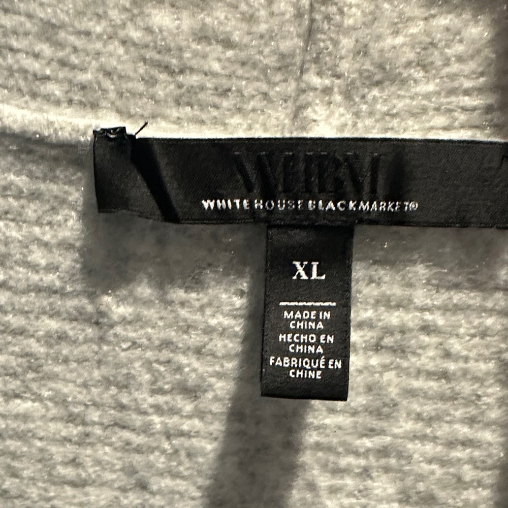 White House Black Market Light Gray Knit Top